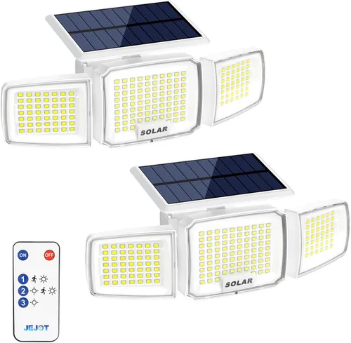 Vista 20 de JEJOT Paquete de 6 luces solares con sensor de movimiento para exteriores, impermeables, 270° de ángulo amplio, 3 modos, luces solares de pared