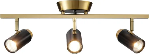 Vista 14 de GLOBE Electric 57011 Iluminación de riel de 4 luces, acabado blanco mate, cabezales cilíndricos ajustables, base GU10, regulable, diseño moderno
