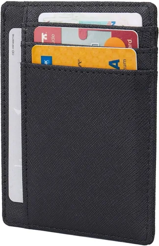 Vista 2 de Pequeñas carteras de bolsillo con bloqueo RFID para hombres y mujeres