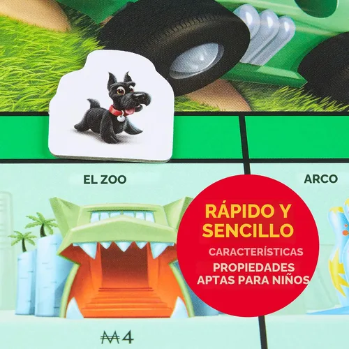 Vista 3 de Monopoly Junior - Juego de mesa para 4 jugadores, a partir de 5 años (exclusivo de Amazon)