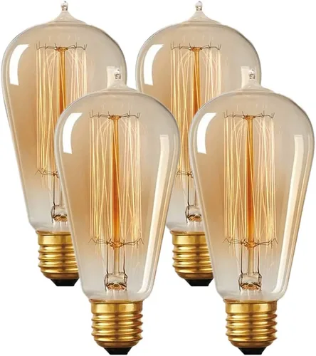 Vista 17 de Bombillas Edison incandescentes vintage de 60 W