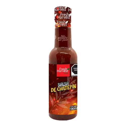 Vista 2 de Caja con 25 piezas de salsa Chiltepin Fresh cosecha, 6.4 fl oz (6.42 fl oz).