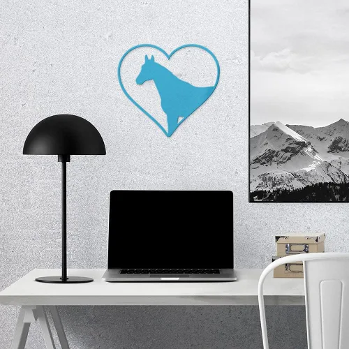 Vista 7 de Calcomanías transparentes de corazón de caballo 2 (azul azul) calcomanías de vinilo impermeables de primera calidad para laptop, accesorio