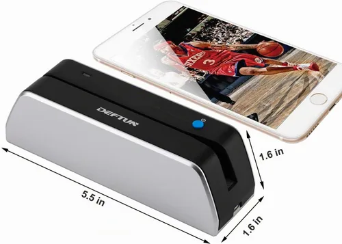 Vista 5 de Deftun Bluetooth MSR-X6(BT) MSRX6BT Lector de tarjetas de rayas codificador mini portátil