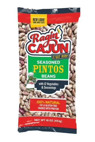 Vista 24 de Frijoles negros sazonados 16 oz Ragin Cajun (paquete de 1)