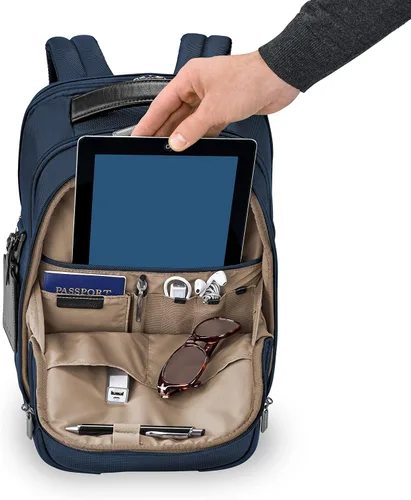 Vista 5 de Briggs & Riley Mochila Work, Azul Marino, Medium Backpack, Mochila mediana Work
