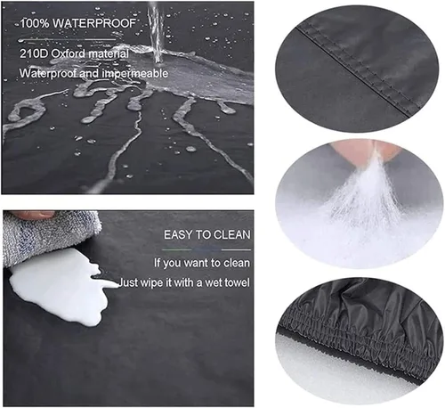 Vista 6 de DUBOM Car Cover Waterproof for V-olkswagen Escarabajo 1960-1980, Waterproof Outdoor Winter Car Covers Breathable Large Cover with Straps Zip A1