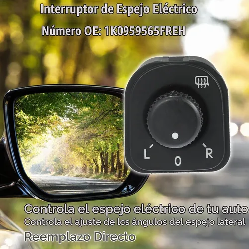 Vista 2 de X AUTOHAUX Interruptor retrovisor eléctrico Control remoto 1K0959565FREH para Volkswagen CC 2009-2017 Jetta 2005-2010 Tiguan 2009-2016 Passat CC