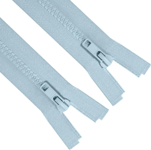 Vista 6 de Sawoake 2 cremalleras separadoras #5 de 5 pulgadas para chaquetas de costura, cremallera de cremallera, cremalleras de plástico moldeado beige