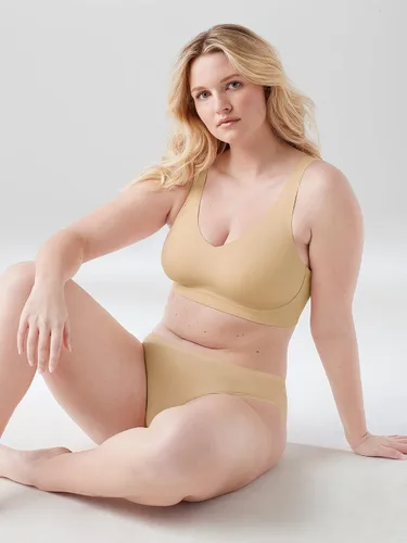 Vista 4 de Brasier True Co True Body con cuello en V elevador para mujer con banda de forma suave