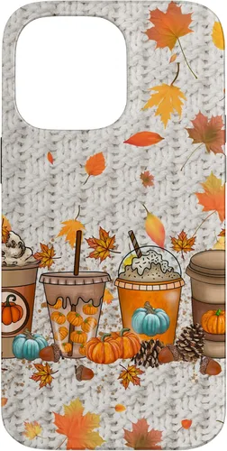 Vista 21 de iPhone 16 Acción de Gracias Otoño Hojas Otoño Calabaza Especias Funda