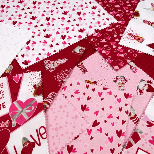 Vista 2 de Riley Blake Designs Riley Blake Gnomes in Love - Apilador de 10 pulgadas (42 unidades), multicolor