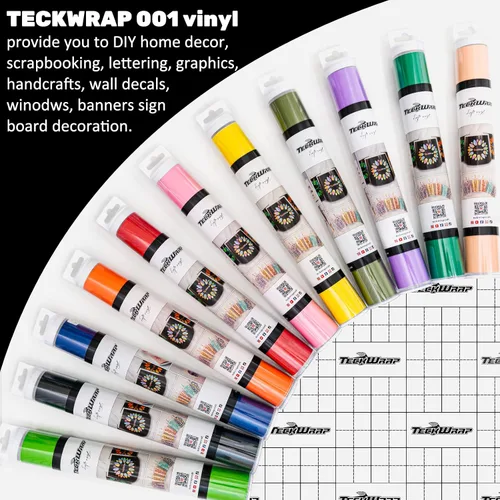 Vista 6 de TECKWRAP 001 Vinilo adhesivo permanente brillante para proyectos de calcomanías de manualidades, 12 pulgadas x 10 pies, color blanco coco brillante