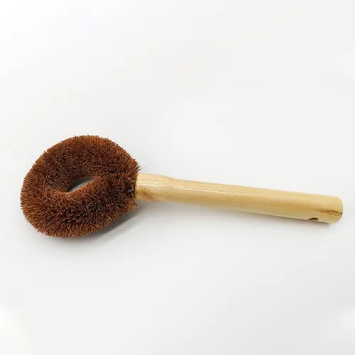 Vista 6 de TEHAUX Cepillo para ollas con mango de madera de 9.44 pulgadas para sartenes, woks y platos, herramienta de limpieza eficaz de agarre cómodo