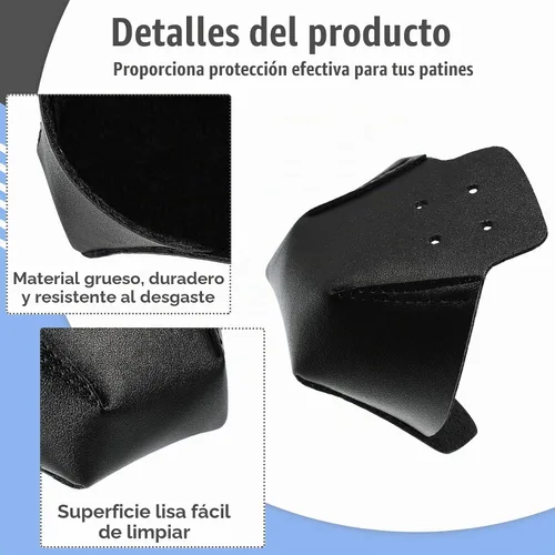 Vista 4 de Geyoga 2 Pcs Roller Skate Toe Guards for Quad Skates Negro