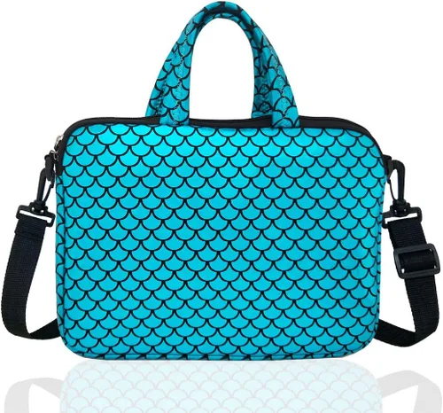 Vista 2 de 10.5 pulgadas portátil Ipad hombro bolsa de transporte caso para 9.6 "10" tableta/lector (azul)