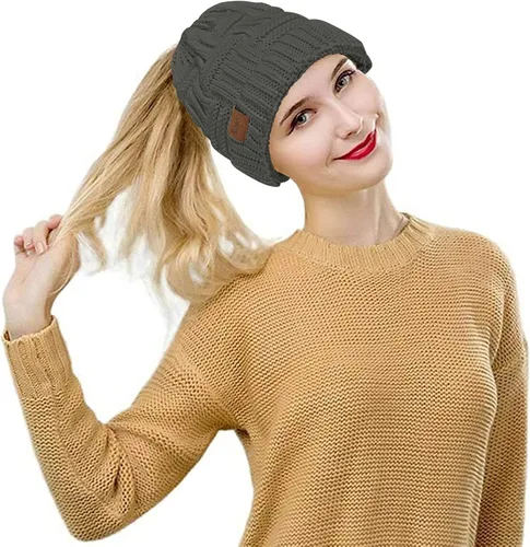 Vista 3 de Rosoz 1 y 2 paquetes de gorros de invierno para mujer