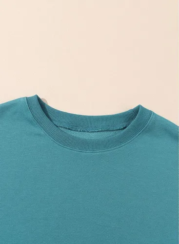 Vista 164 de SHEWIN Sudadera casual de manga larga con cuello redondo para mujer, ligera, holgada