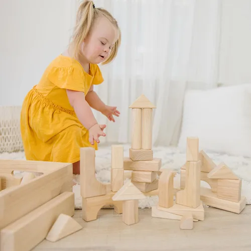 Vista 2 de Bloques para armar lisos de madera Melissa & Doug, Estándar, 1, Multicolor/Ninguno