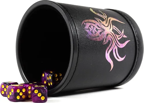 Vista 2 de Taza de dados de cambio de color con lámina de transición de color, taza de dados de tamaño estándar, perfecta para juegos de mesa, juegos de rol