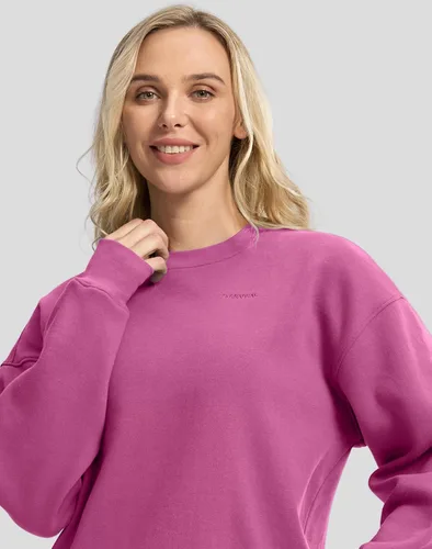 Vista 4 de G Gradual Sudaderas de cuello redondo para mujer, de gran tamaño, mezcla de algodón, forro polar, ajuste holgado