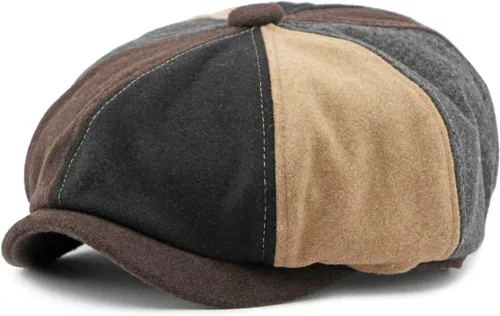 Vista 9 de meioro Hombres 8 Panel Newsboy Cap Vintage Tweed Flat Cap Irish Newsies Hat Gatsby Cabbie Caps Paperboy Classic Winter Hats