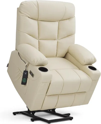 Vista 16 de MCombo Elevador eléctrico reclinable para ancianos, cuero R7289