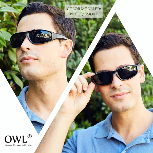 Vista 5 de OWL Gafas de espuma acolchadas para motocicleta, lente transparente con espejo ahumado