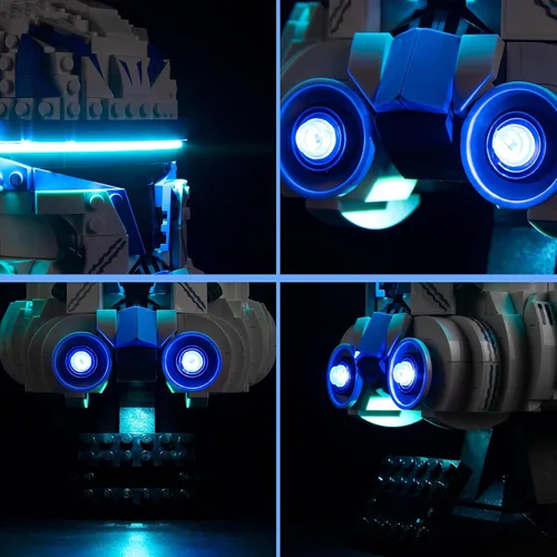Vista 7 de VONADO Kit de luces LED compatible con el set de casco Lego Captain Rex 75349, iluminación DIY compatible con el casco Lego 75349 (sin modelo)