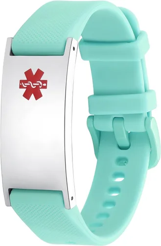 Vista 27 de LinnaLove Pulsera de alerta médica personalizada para hombres y mujeres, pulseras deportivas de acero inoxidable para identificación médica