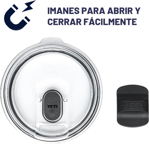 Vista 8 de YETI Rambler - Taza apilable de 14 onzas, aislada al vacío, de acero inoxidable con tapa MagSlider Stackable Violeta ultramar