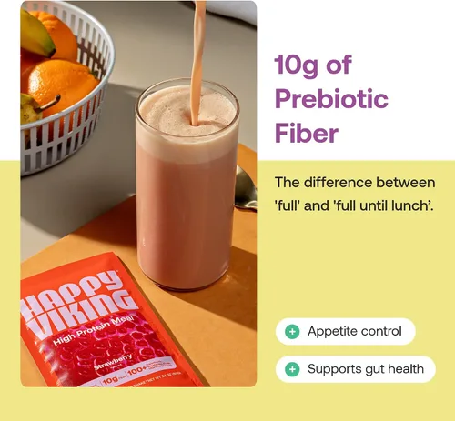 Vista 10 de Happy Viking Berry Parfait - Proteína vegetal en polvo, creada por Venus Williams, 0.71 onzas de proteína, baja en carbohidratos, keto, vegano, sin