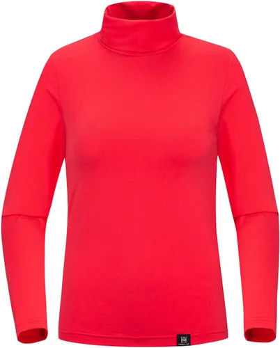 Vista 2 de Modern-Tee Camiseta casual de manga larga con cuello alto y cuello alto para mujer