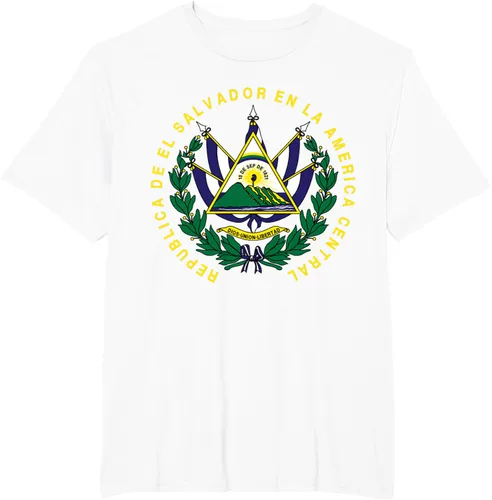 Vista 13 de amdesco Salvador Camisa, salvadoran Escudo de armas playera, mujer L, Blanco