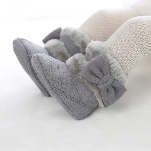Vista 2 de COSANKIM Botas para bebés recién nacidos suela antideslizante suave botas cálidas de invierno para nieve zapatos precaminantes Nieve