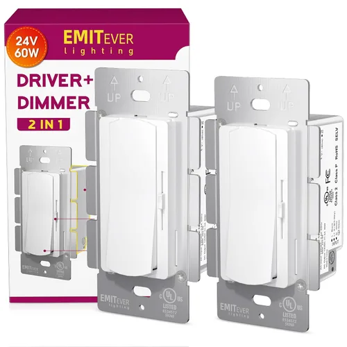 Vista 13 de EMITEVER Dimmer Light Switch & 24V 60W Dimmable LED Driver 2 in UL Listed