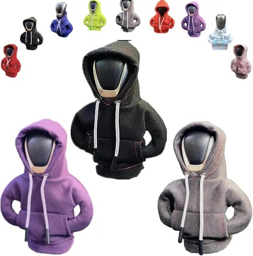 Vista 11 de Funda para palanca de cambios de automóvil, suéter divertido con pomo de palanca de cambios, sudadera con capucha para decoración y protección