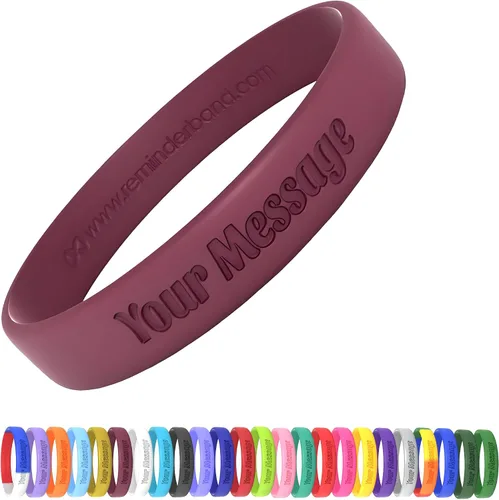 Vista 28 de Pulseras de silicona personalizadas de Reminderband, pulseras de silicona personalizadas, pulseras personalizables, pulseras personalizadas de goma