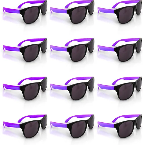 Vista 20 de Windy City Novelties Paquete de 12 gafas de sol retro