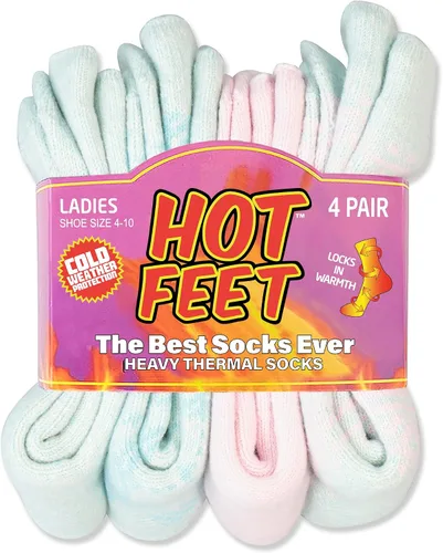 Vista 18 de HOT FEET Calcetines térmicos para mujer, calcetines térmicos para clima frío, gruesos y cálidos, para senderismo, calcetines aislados, tallas