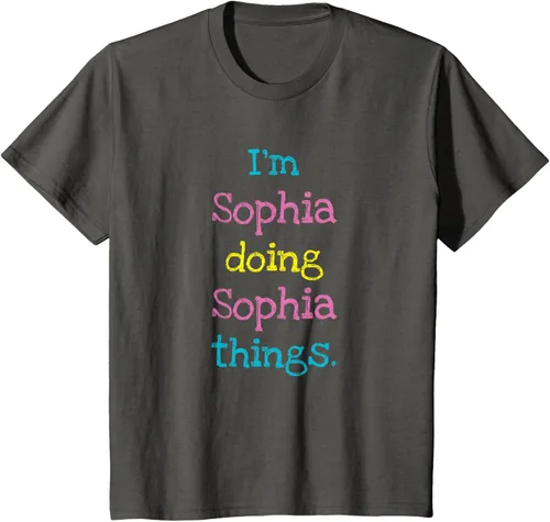 Vista 71 de Sophia - Camiseta con texto personalizado para niñas