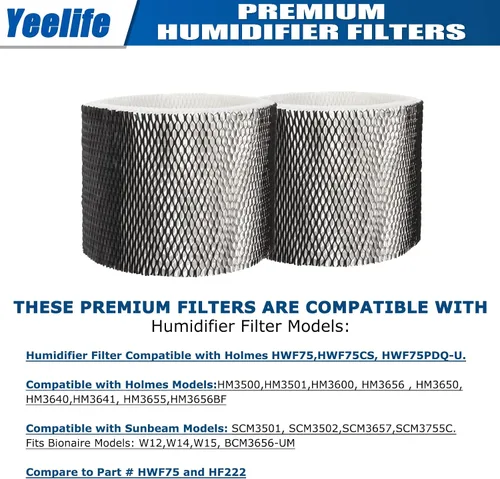Vista 5 de HWF75 - Repuesto de filtro humidificador para Holmes HWF75CS, HWF75PDQ-U, filtro D, filtro humidificador Sunbeam Cool Mist SCM3501, SCM3502