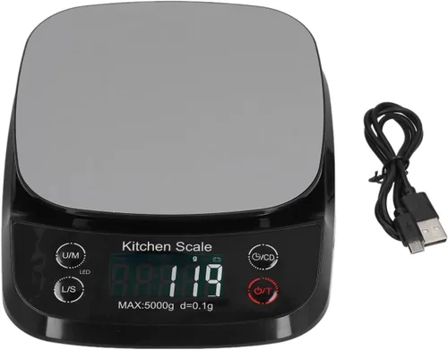 Vista 10 de BestAlice Báscula digital de cocina, báscula de alimentos multifunción de alta precisión, báscula digital eléctrica recargable por USB