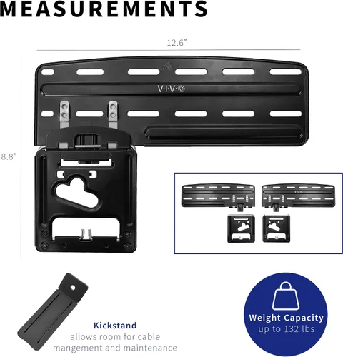 Vista 5 de VIVO Soporte de pared plano para TV Micro-Gap diseñado para Samsung Neo QLED 2021-2023 de 43 a 85 pulgadas (excluyendo la serie QN95C) y más, perfil