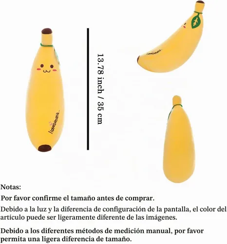 Vista 5 de zhidiloveyou Almohada de felpa de plátano rellena de plátano peluche lindo