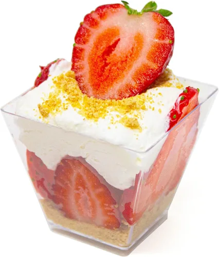 Vista 5 de 50ct Mini 2oz Square Piramid Clear Plastic Postre Cups CMJJ