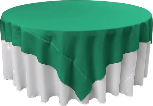 Vista 108 de LA Linen. Mantel cuadrado de popelina de poliéster