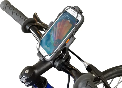 Vista 7 de BiKase ElastoKASE - Soporte universal para teléfono para bicicleta, soporte de manillar de goma flexible para teléfonos inteligentes, agarre seguro