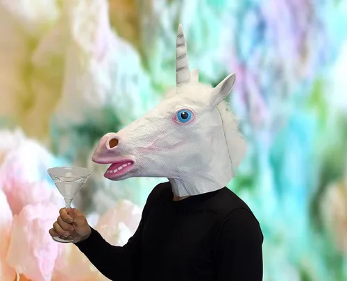 Vista 4 de Máscara de disfraz de unicornio (UNICORN)