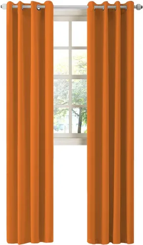 Vista 78 de LA PALMA Cortinas opacas con aislamiento térmico y ojales, para sala de estar, dormitorio, paquete de 2 paneles